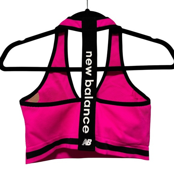 New Balance Pink Sports Bra, Size L - Picture 4 of 5